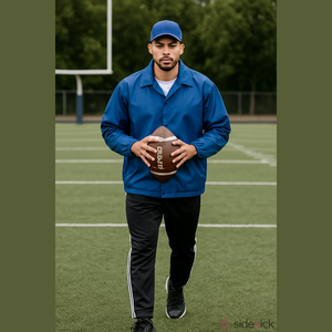 Vintage 80s Blue Puffer Jacket Fleece Lined Large